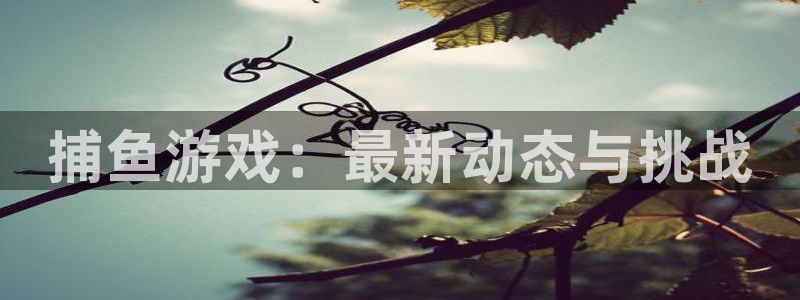 辉达娱乐官网：捕鱼游戏：最新动态与挑战